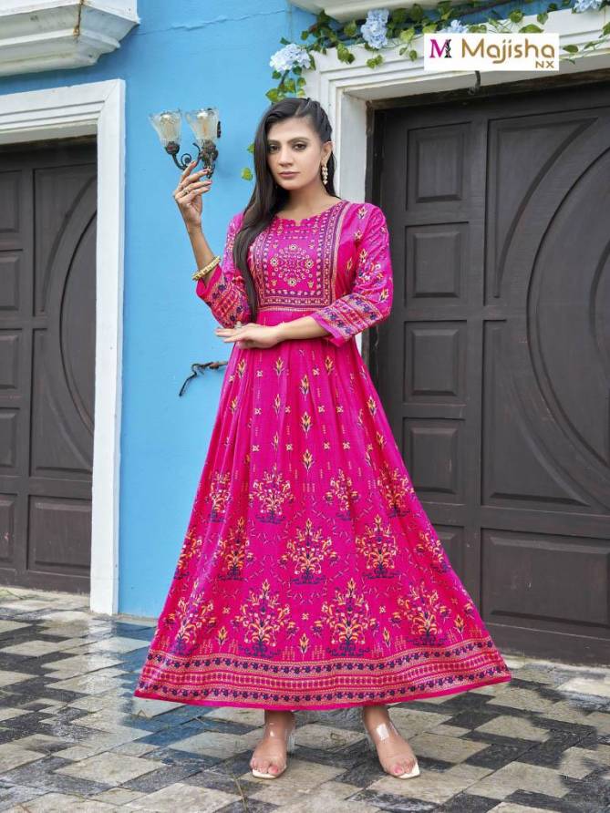 Majisha Nx Angoori 2 New Fancy Designer Festive Wear Long Anarkali Kurti Collection